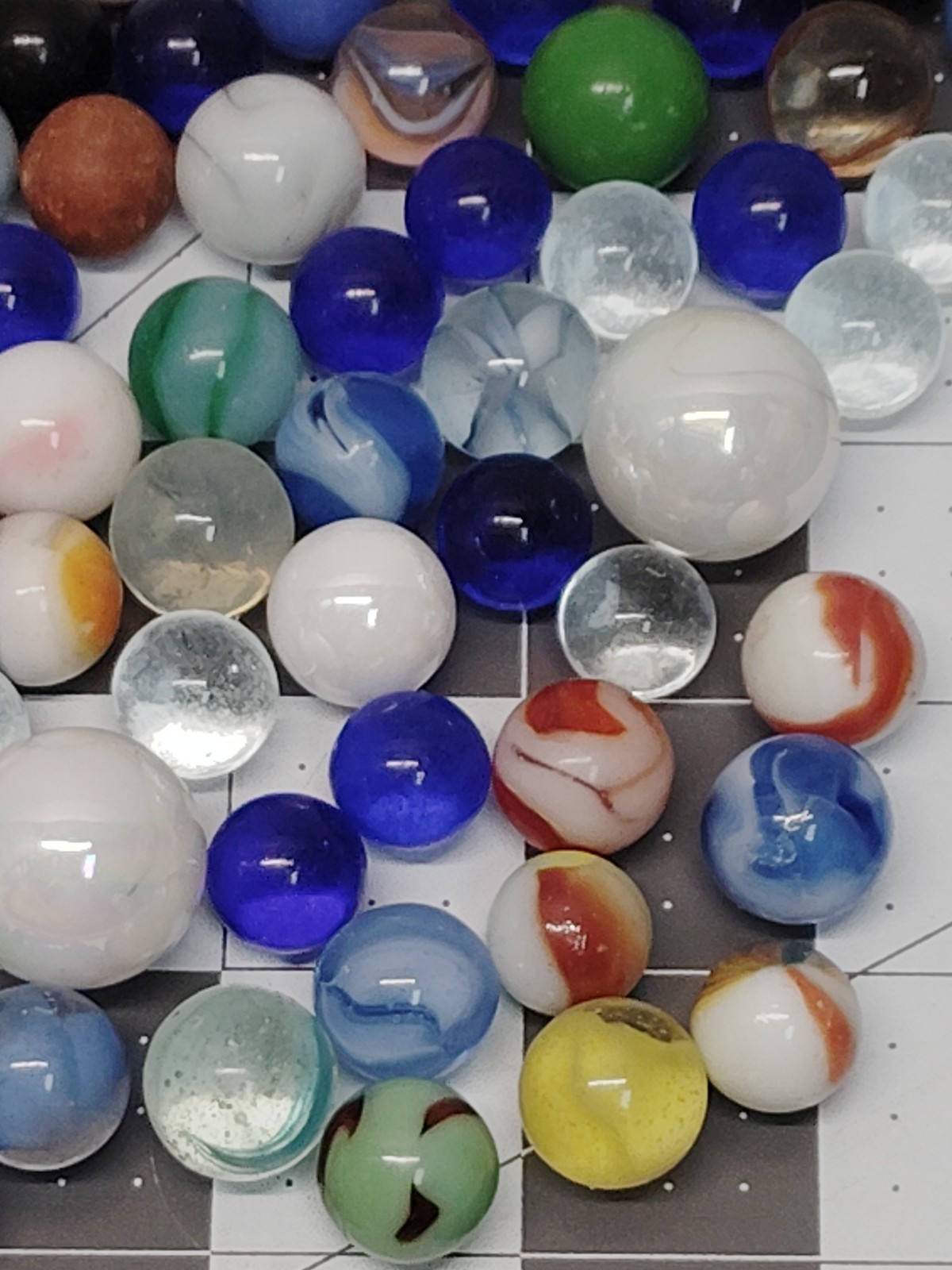 120 Lot~Vintage Marbles Attic Found Marbles In Glass Jar