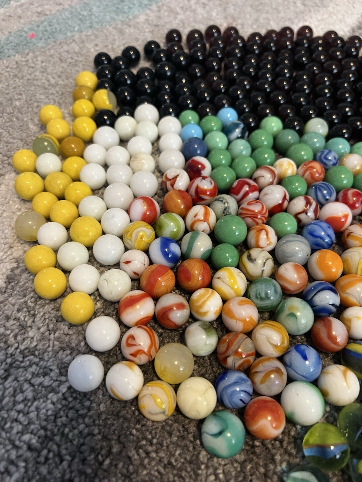 Vintage Marbles 350 Lot Dif Sizes