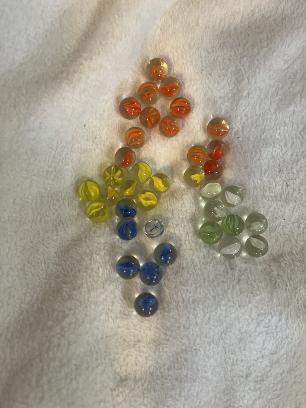 Glass Marbles; Classic Games; Toys Assorted Colors; 3 Doz Vtg. 1980’s