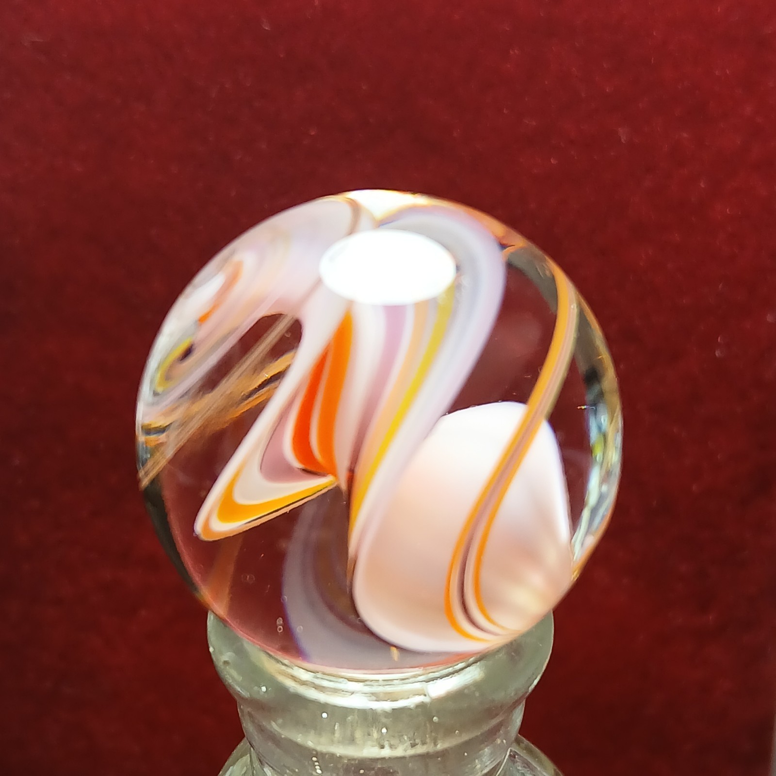 Mint 7/8″ multi color Contemporary Vortex Swirl Marble! Fantastic. C Pics