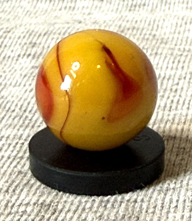 Vintage Marble – Orange-Red-Yellow Flame Dragon Swirl (?) 0.60