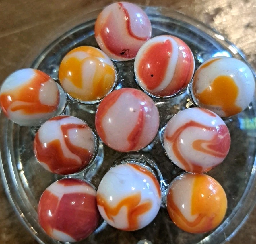 Lot Of 11 Estate Sale Marbles 3 UV Reactive