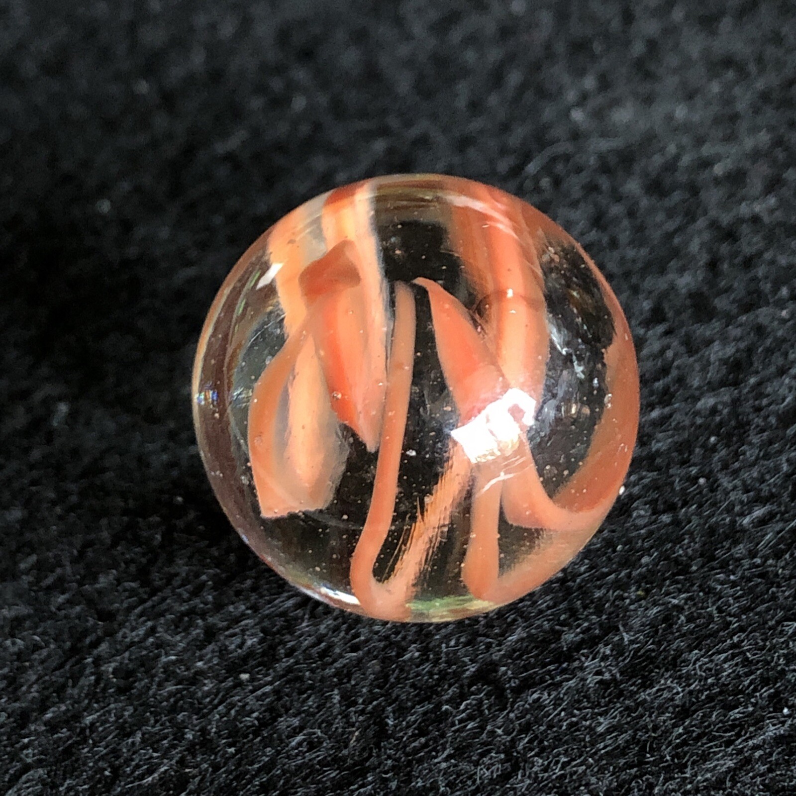 Vitro Agate Horseshoe Cats Eye Vintage Marble 6 Vane Caged Hybrid Shooter NM+