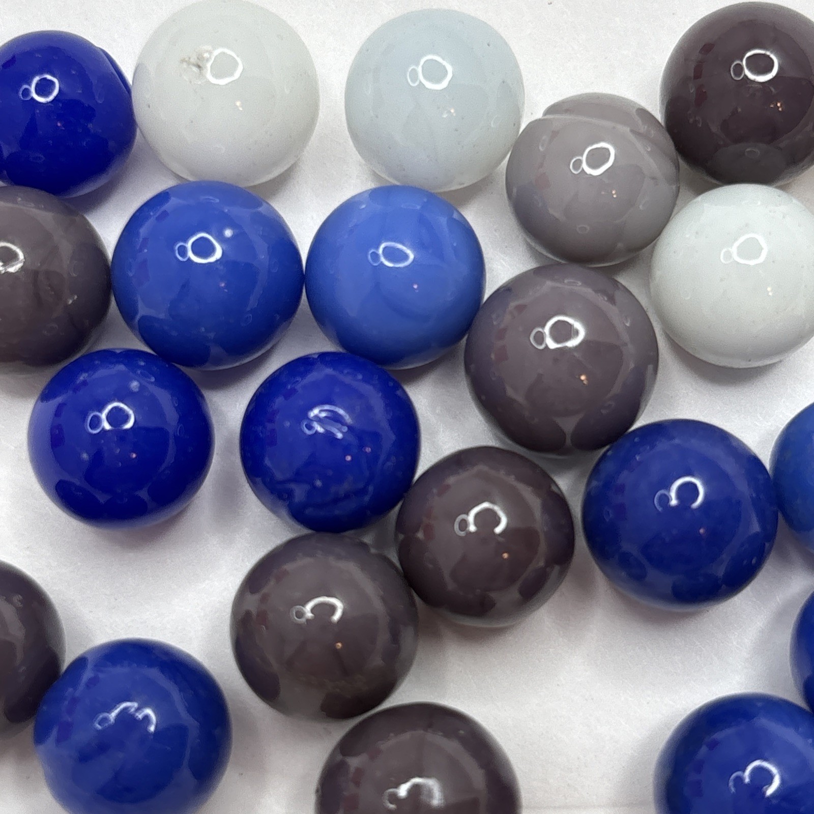 Vintage Bright Color Glass Marbles Lot of 25 Peewee Size I