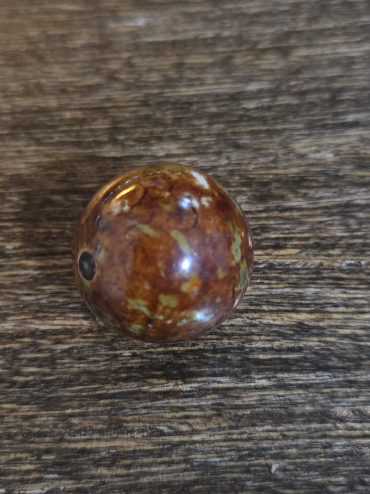 Antique Bennington Victorina era Clay Toy Marble .91 Inch
