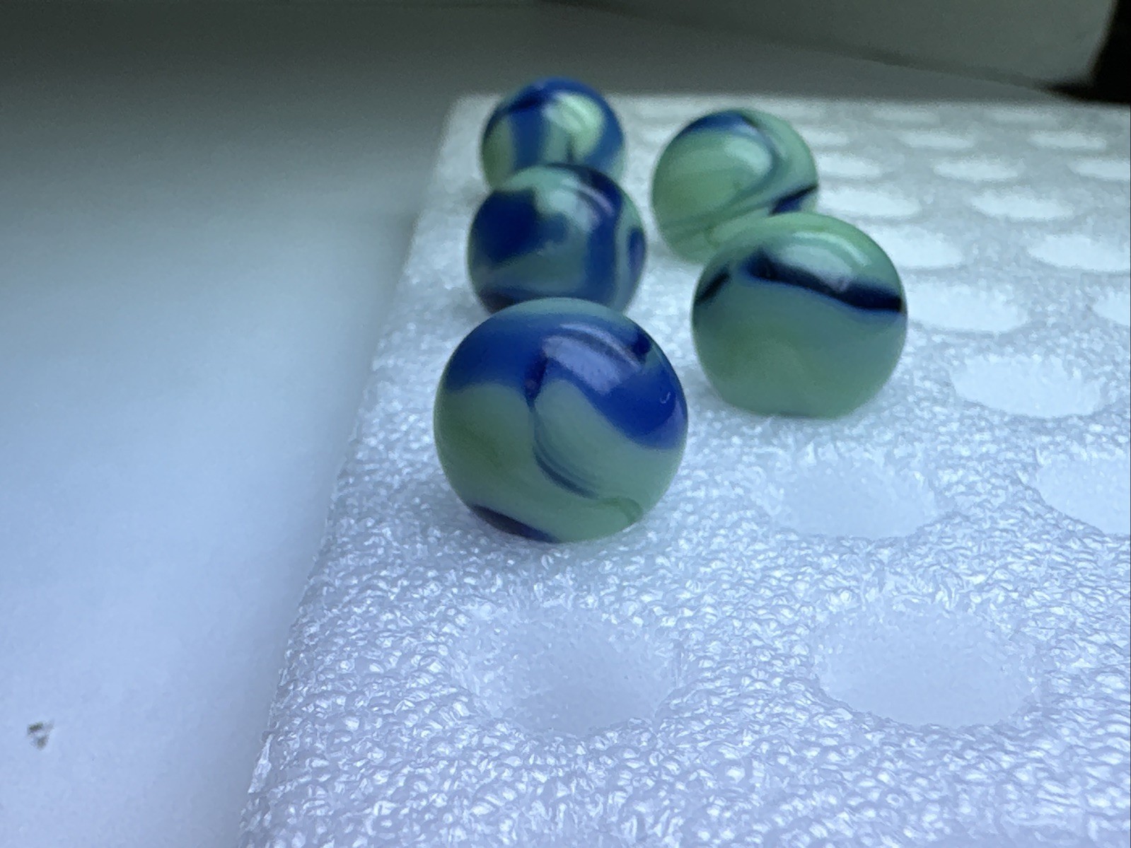 163 Lot of 5 Ravenswood Swirl Vintage Marbles!