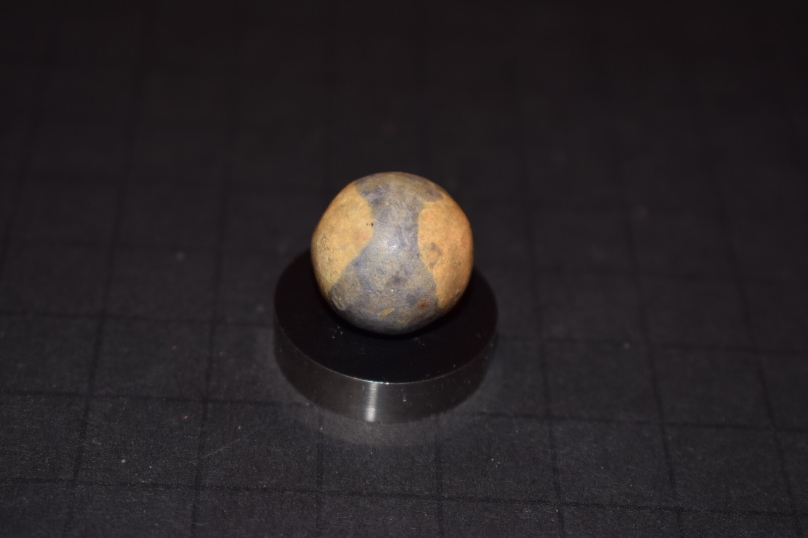 Antique Victorina Era 1800’s Purple Dyed Hard Clay Toy Marble Size .703″=45/64″