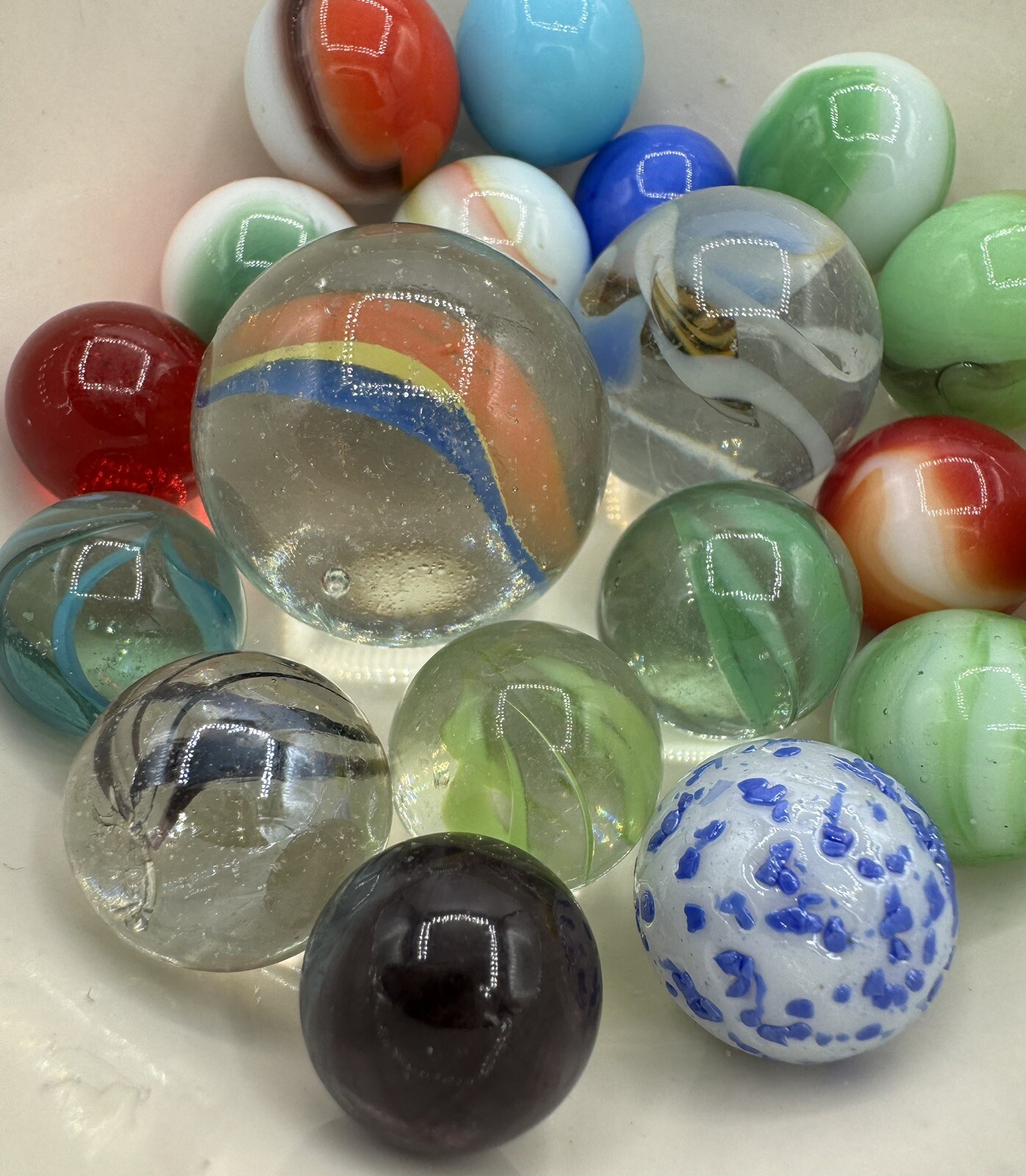 Vintage Marble Lot Of MARBLES UV Reactive Cadmium Uranium Lot #7