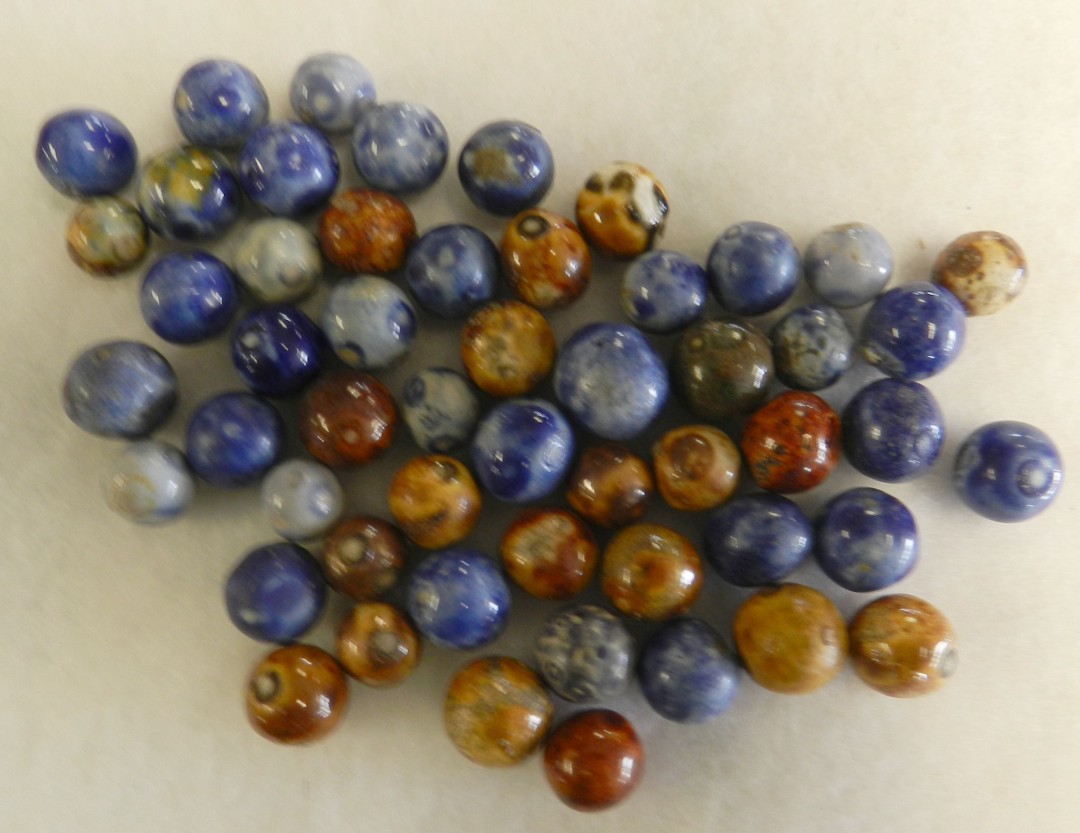 #20873m Vintage Group of 50 Small Sized Bennington Marbles .41 to .57 Inches
