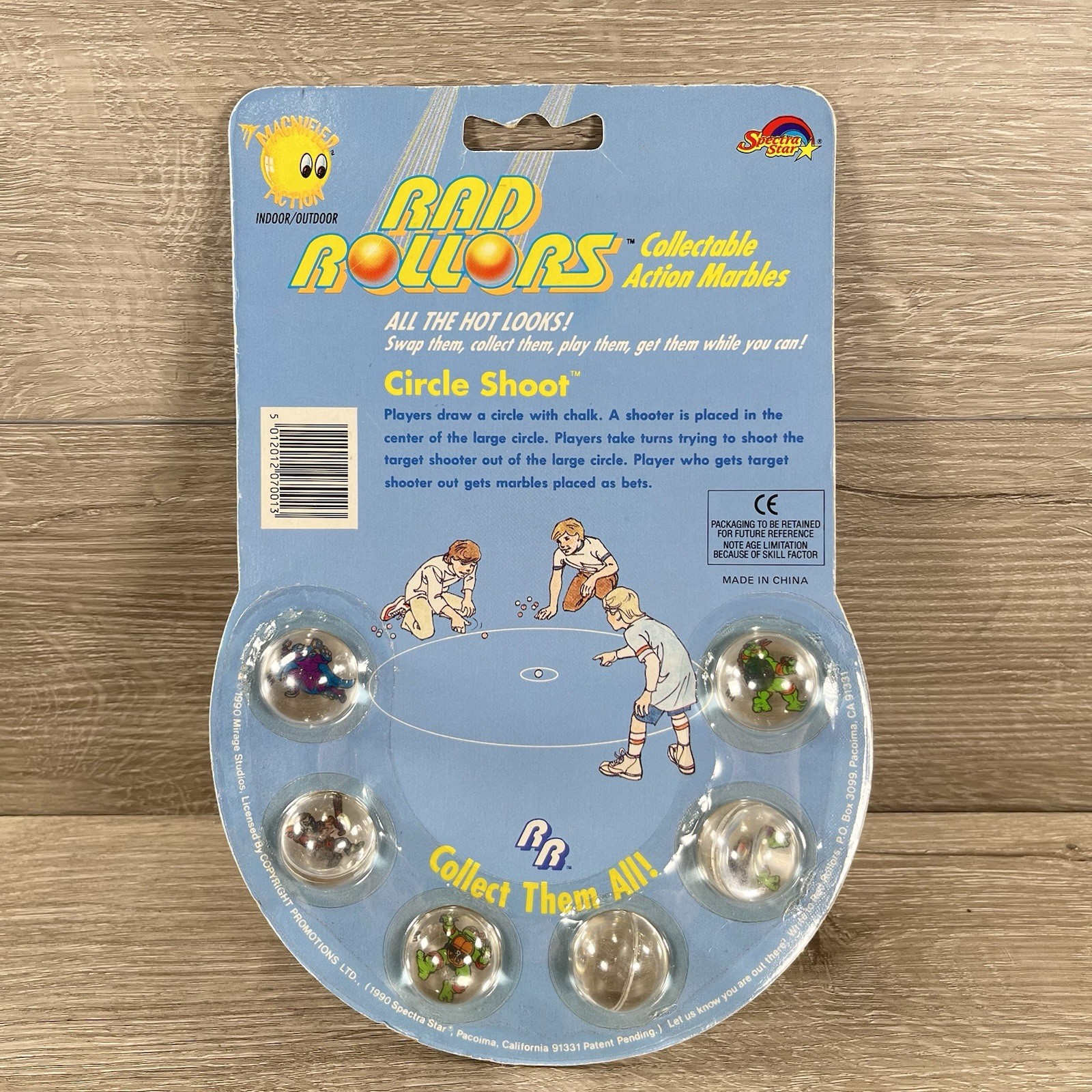 1990 Teenage Mutant Ninja Turtles RAD Rollers Action Marbles Collection Series 1
