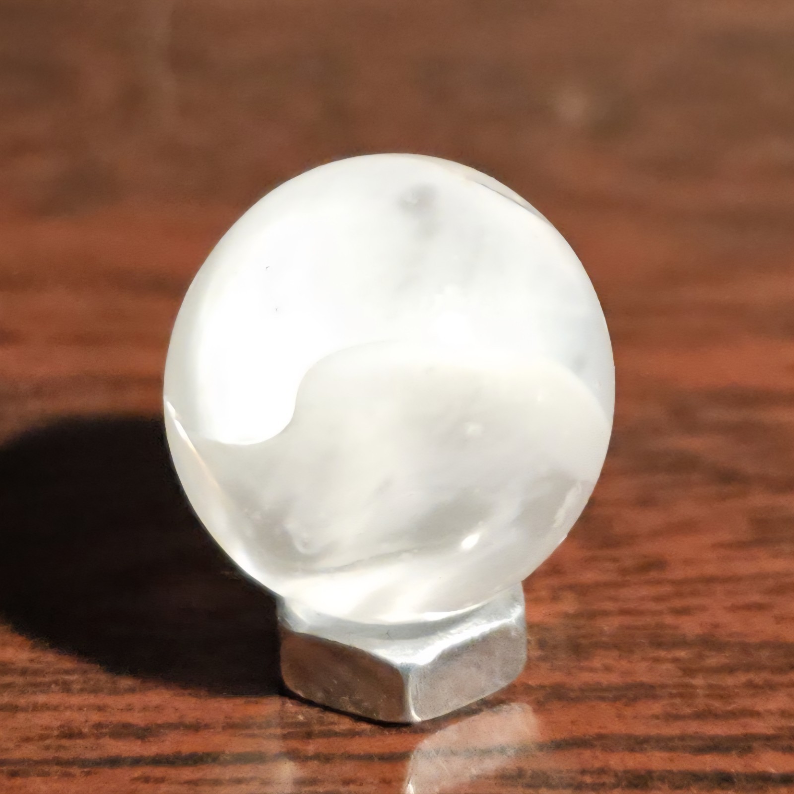 Vintage CE Bogard White Floppy 4-Lobe Cats Eye .625″ Glass Marble