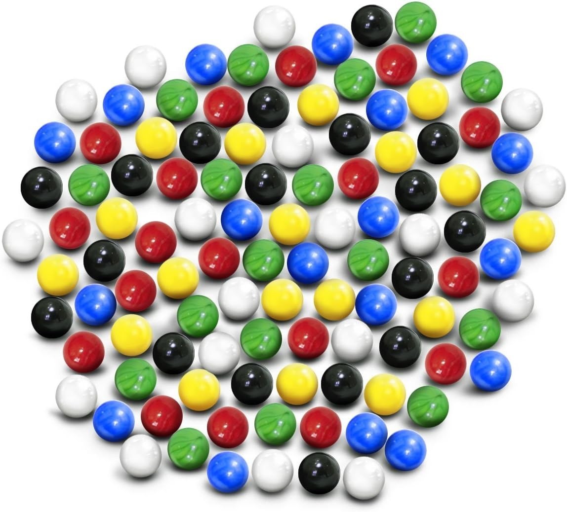 Vibrant 72 Glass Marbles – Ideal for Chinese Checkers, Games & Skill Development