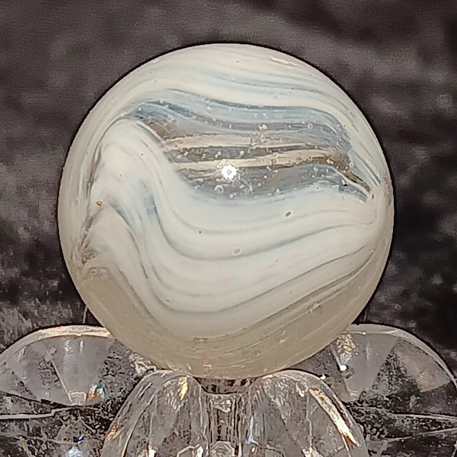 Vintage Master Marble / Master Glass “SUNBURST” Marble. .65″ Mint. Stunning 360°