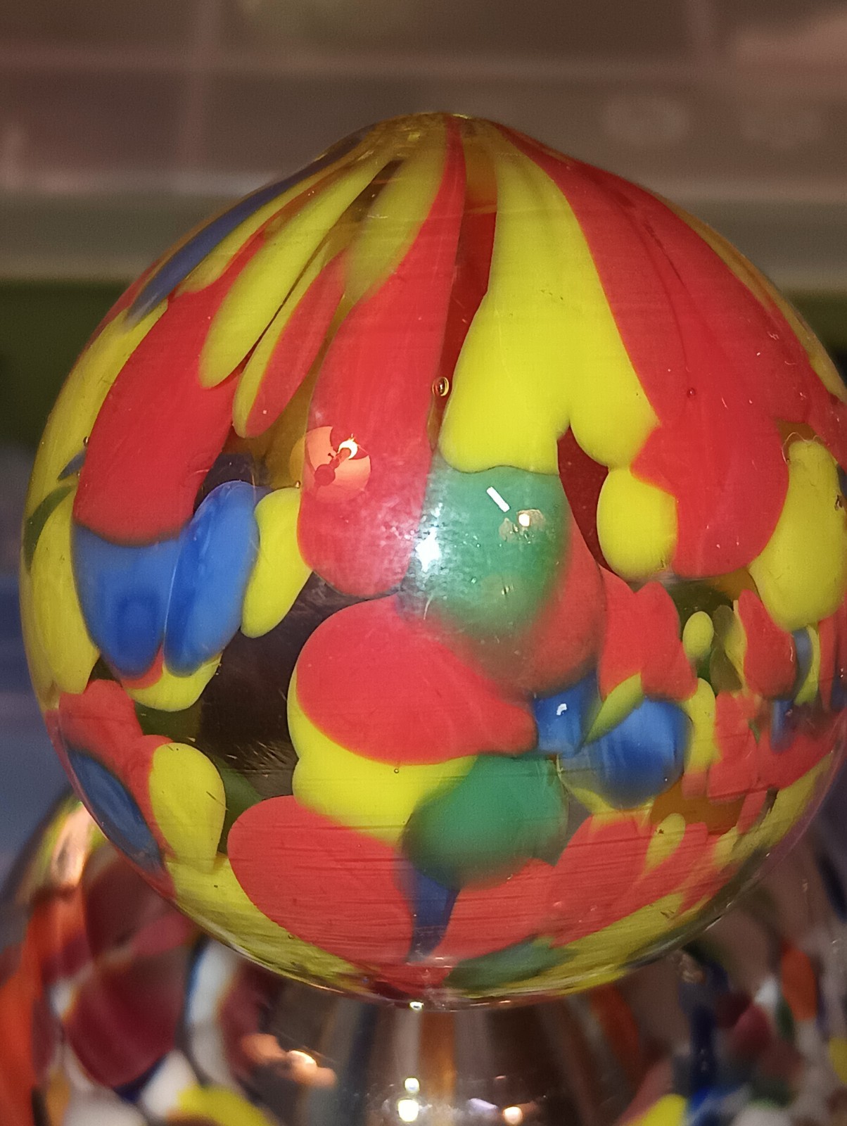 AWESOME RARE HUGE 1.89 VACOR ATMOSPHERE MARBLE!! GUINEA PATTERN!! LQQK!!