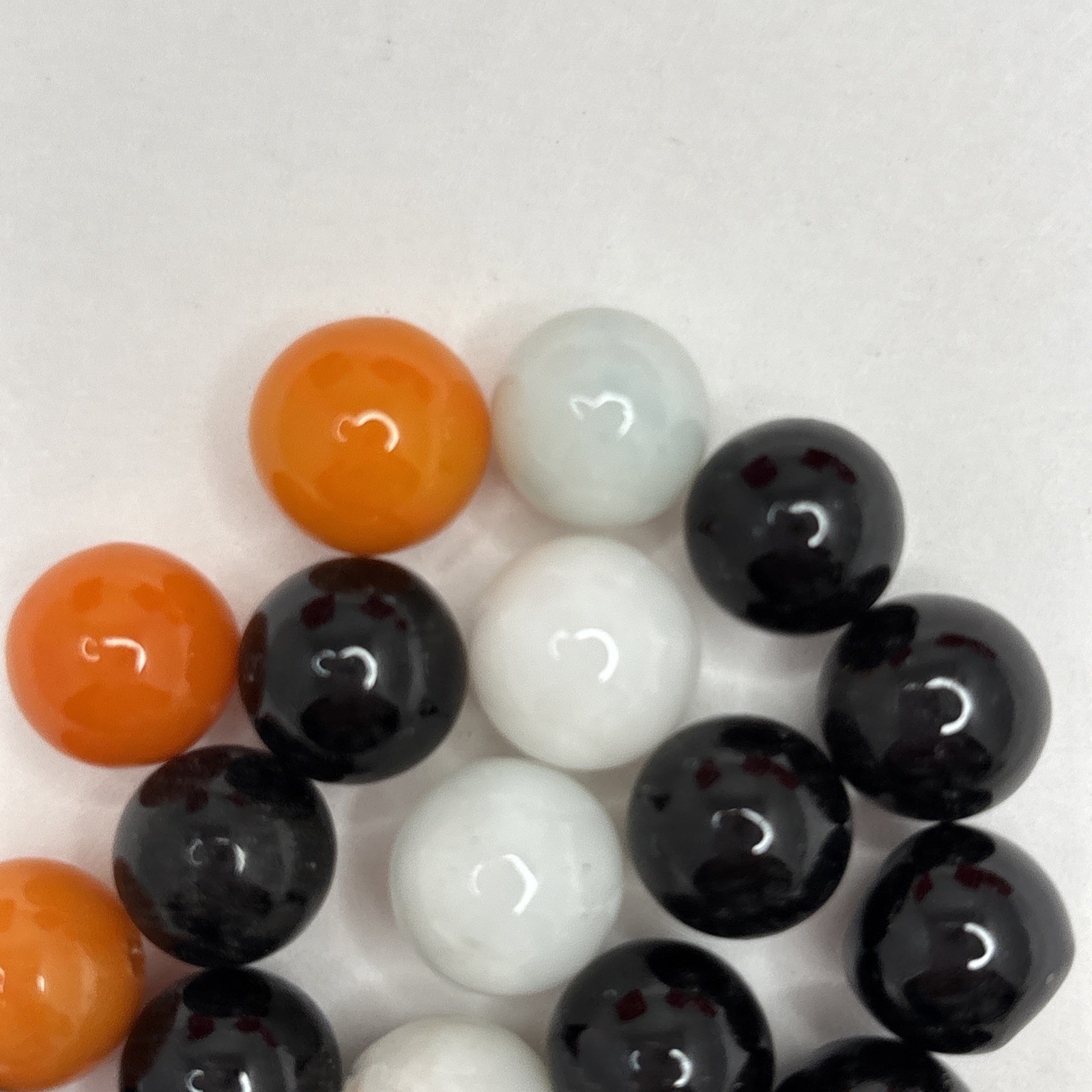 Vintage Bright Color Glass Marbles Lot of 25 Peewee Size L