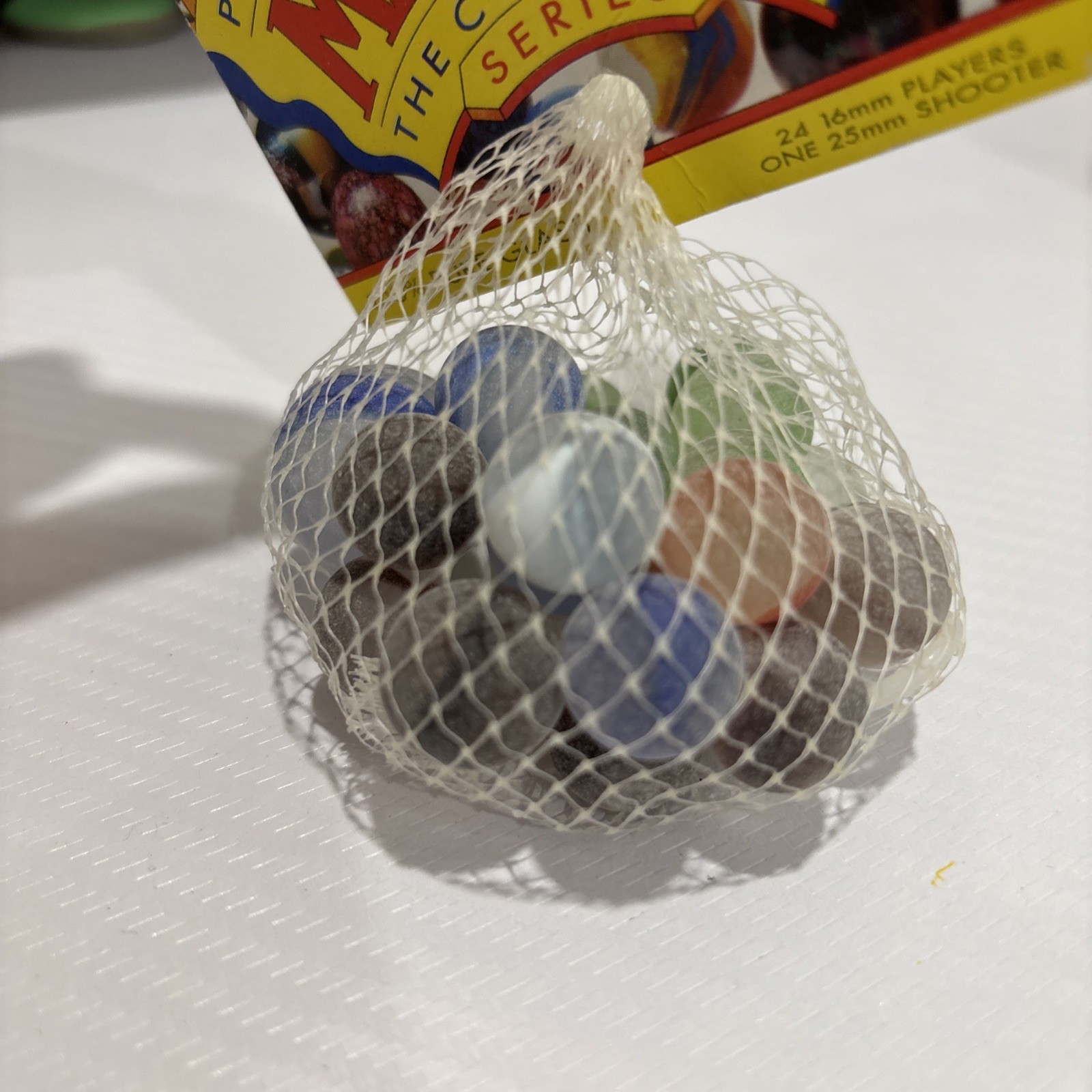 “Fr Rainbow” VACOR MEGA MARBLES Vintage 1990s Net Bag 24 16mm/1 25mm Shooter