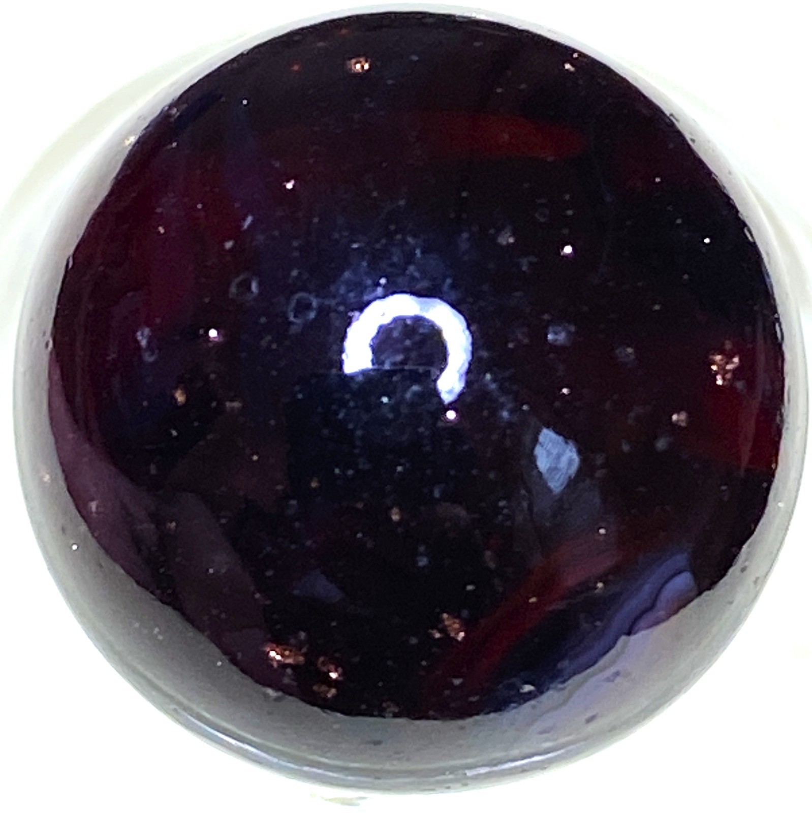 DAS/JABO ASUPER DARK CHERRY WITH LUTZ TRANSLUCENT SWIRLED SHOOTER .72″ M851