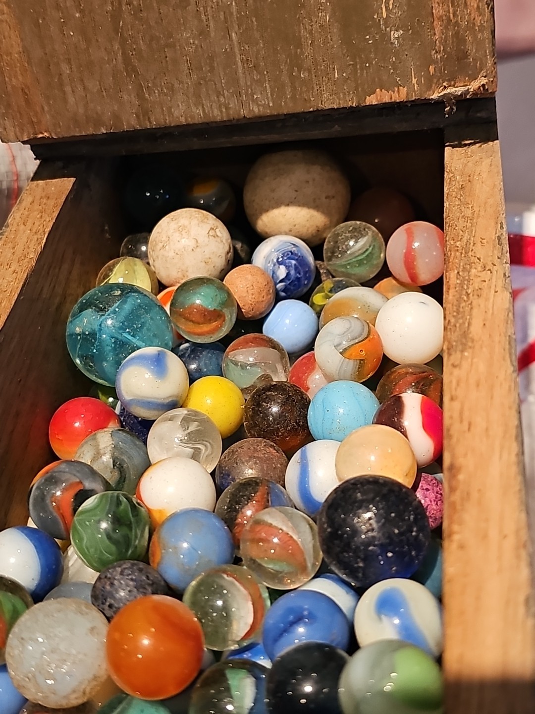 Lot of Antique Vintage assorted Marbles Various Colors sold as found good luck
