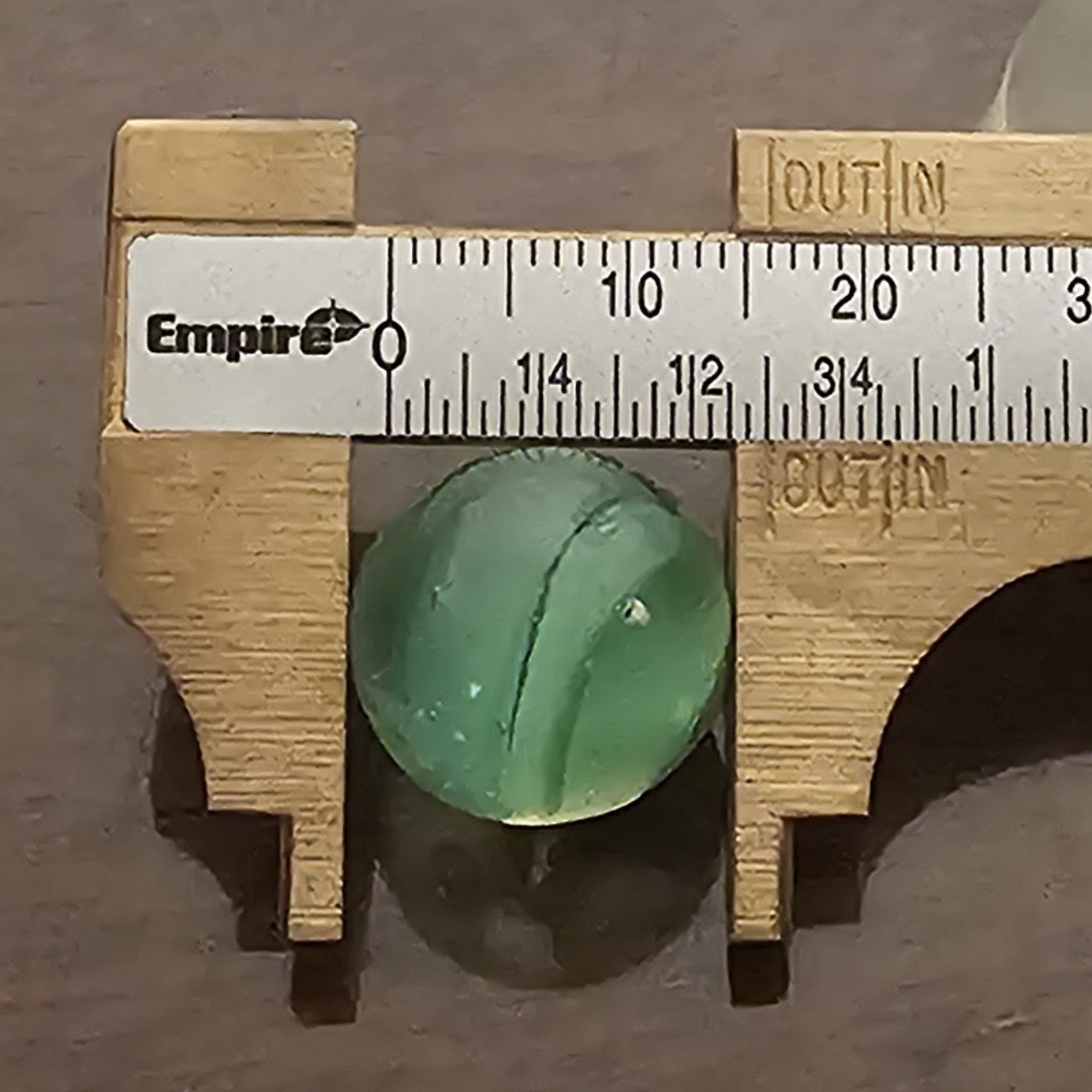 Vintage CE Bogard Mint Green Floppy 4-Lobe Cats Eye .625″ Glass Marble