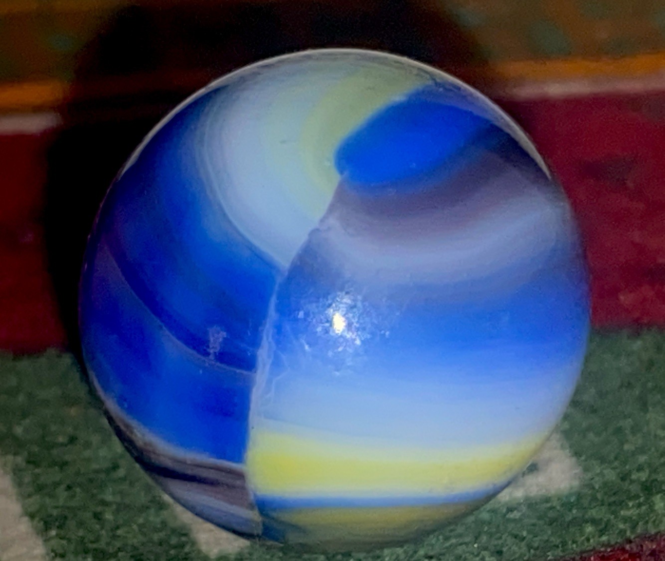 😎“Shooter”Vintage Marble King “Blended Hercules”Marble-Mint.63 St.Mary’s-HTF#45