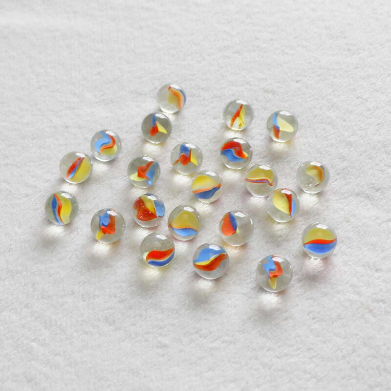 15mm Glass Beads Marbles Round Traditional Vintage Classic Toys Games DIY Decor