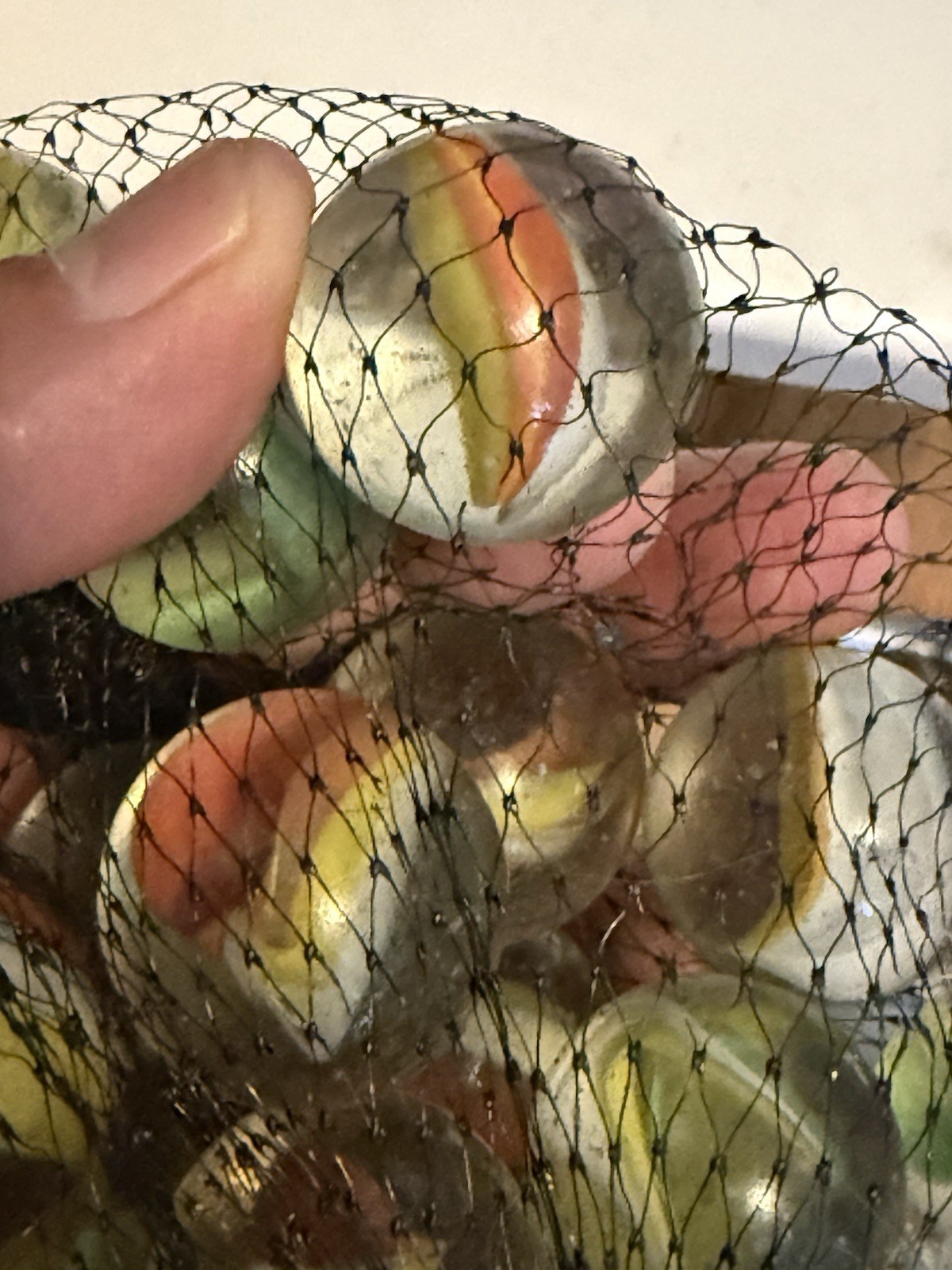VINTAGE 80’S MARBLES AMAZING COLORS, BAG OF 22