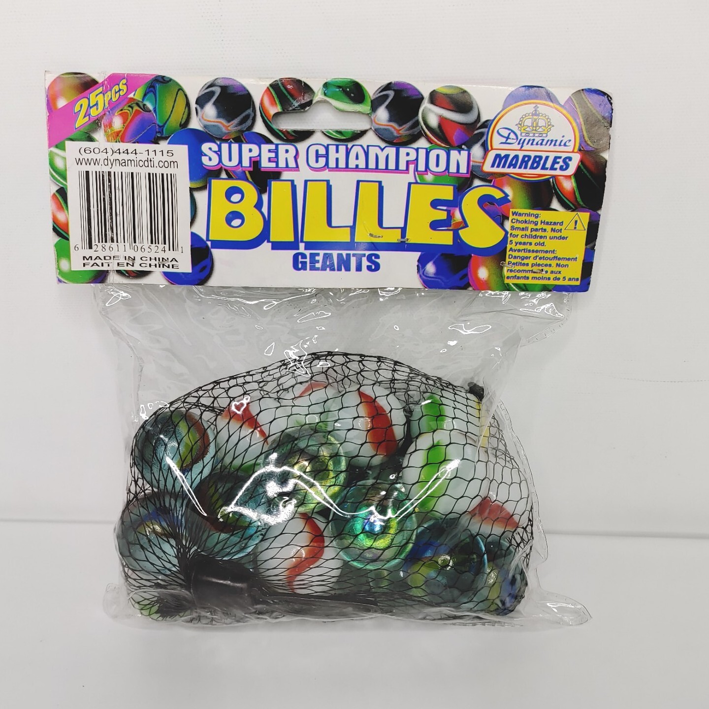 Jumbo Marbles 25 Piece Super Champion Dynamic Variety New