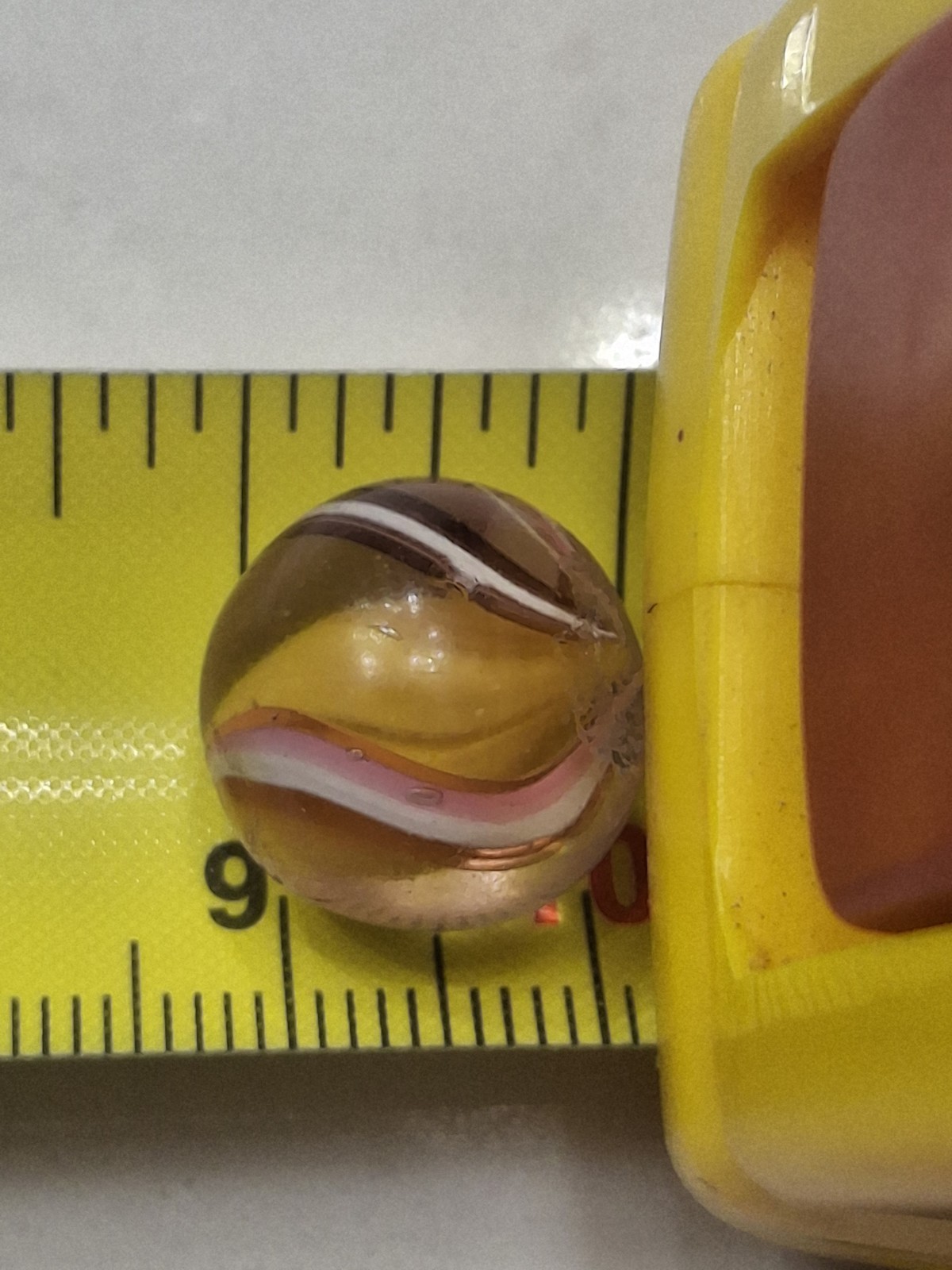 Handmade German Ribbon Core Swirl Marble 1/2″ +