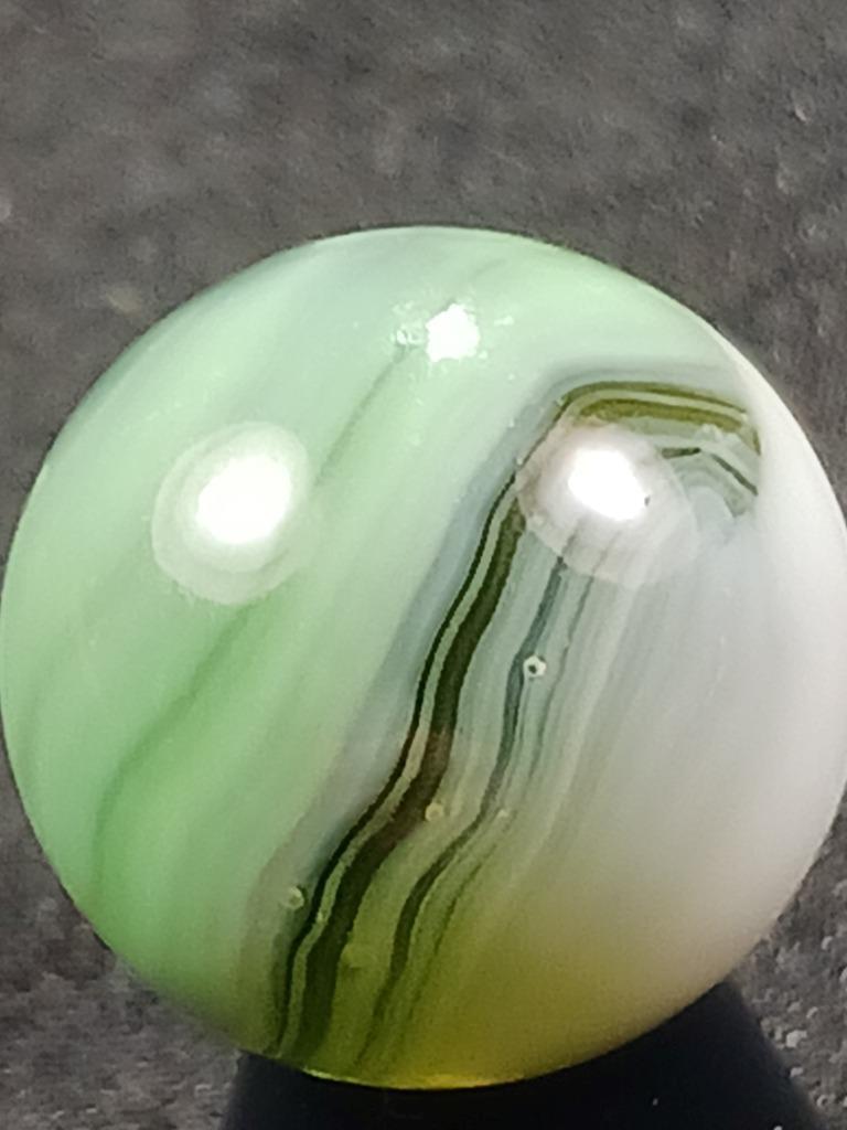 Master Vitro Akro .57″ Vitro Agate Aqua Black Near Mint Serious Marble A273