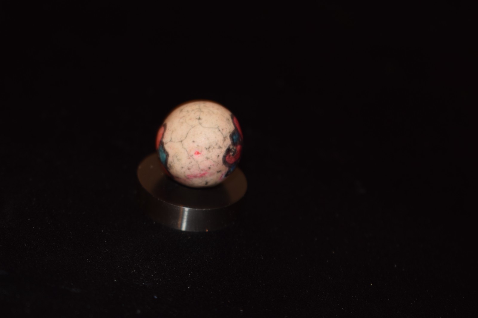 🎅➖⏩Antique Hand Painted, 🌲Holly Berry 🎅 Glazed Clay Art Marble Size .781″