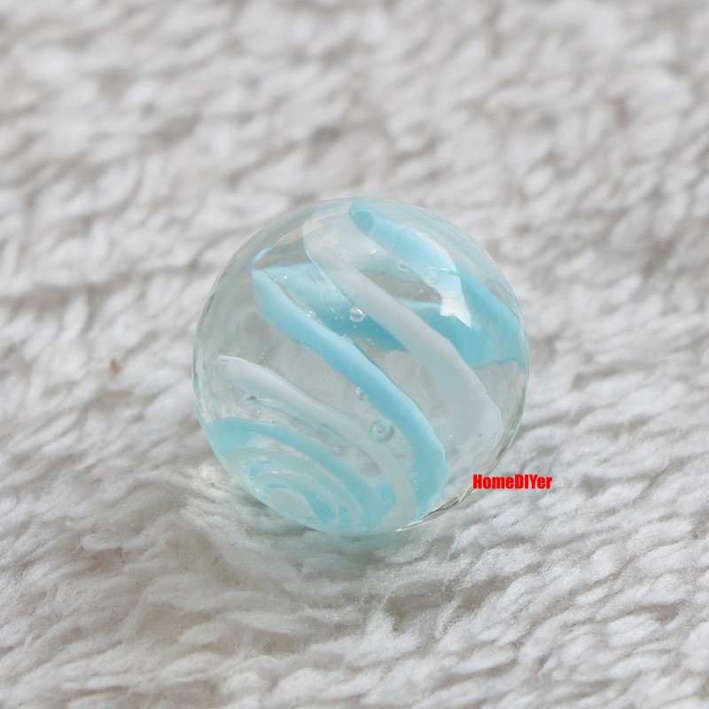 16mm Sea-Blue Glass Marbles Traditional Kid’s Toys Games Craft Decorative Balls
