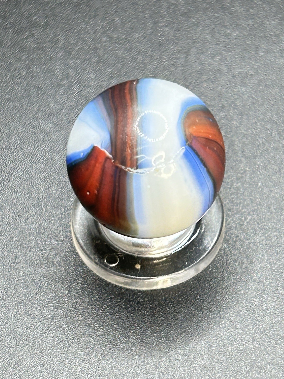 Vintage Marble King St.Mary’s Hybrid Blended Rainbow Marble 0.748”