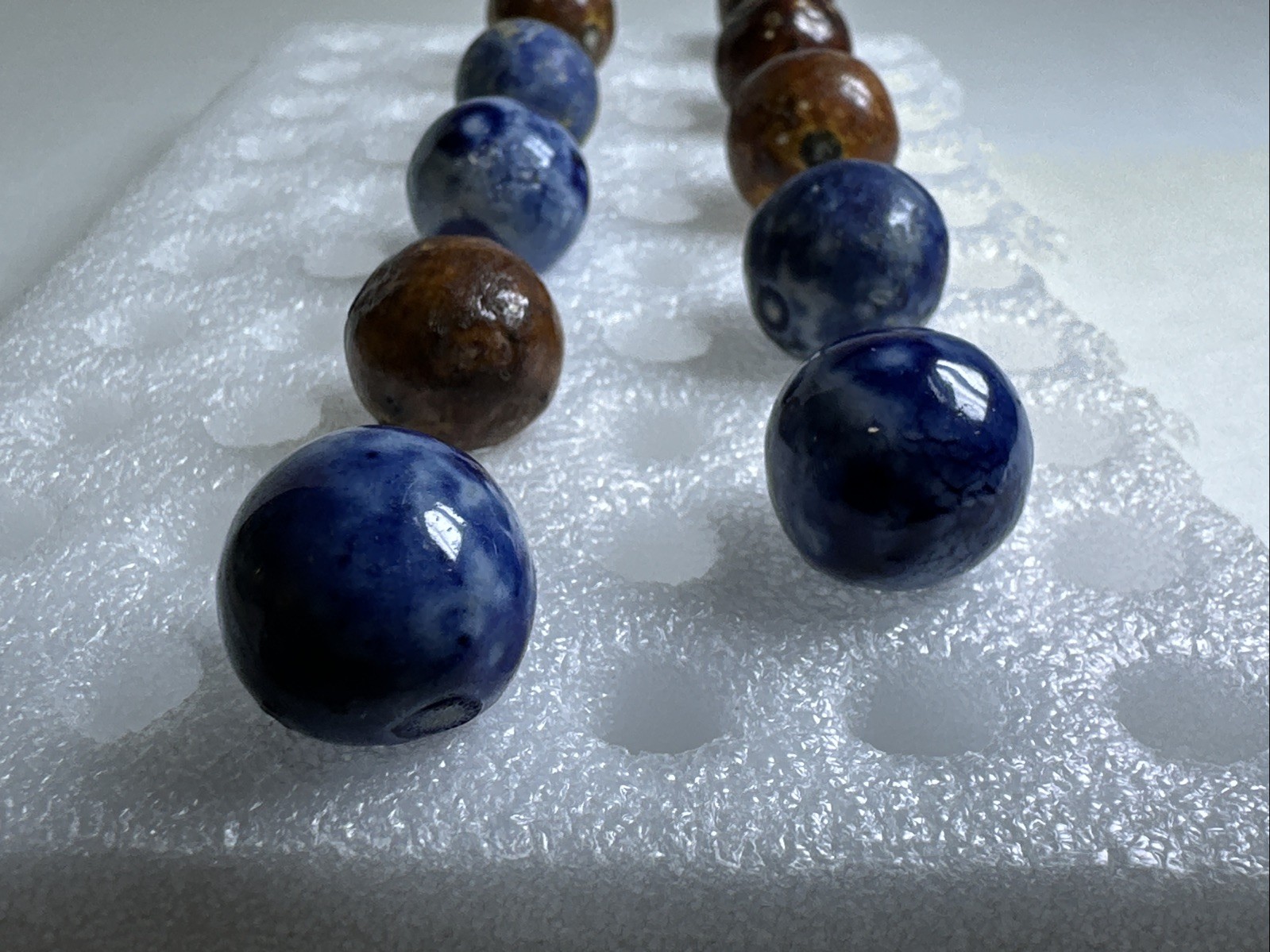 343 Lot Of 10 Vintage Handmade Clay Bennington Marbles! .713-.783”