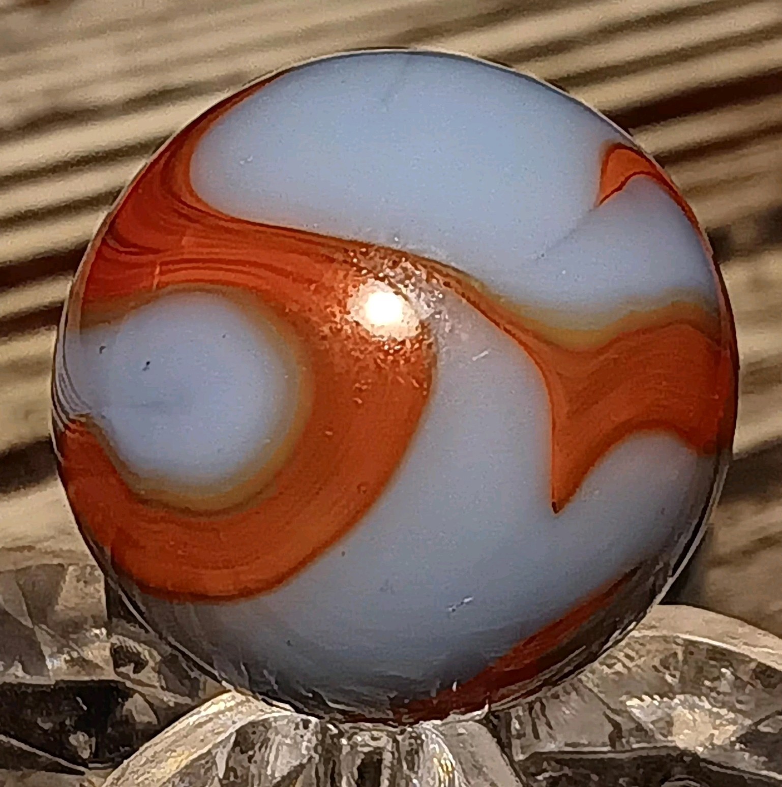 Christensen Agate CAC Swirl Marble. 5/8″ Mint. Beautiful Pattern