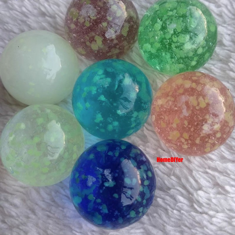 25mm Glow In The Dark Shooter Glass Marbles Ball Craft Fish Tank Vase Decorative