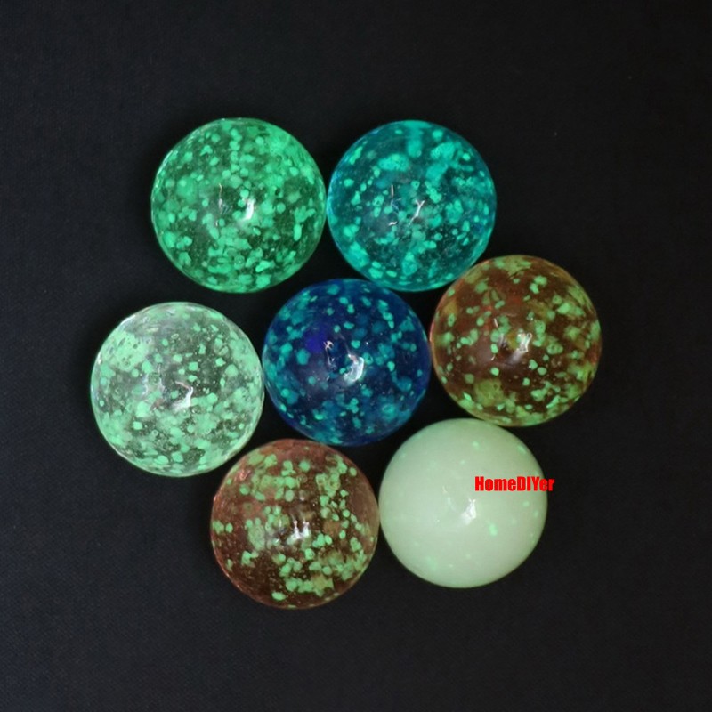 25mm Glow In The Dark Shooter Glass Marbles Ball Craft Fish Tank Vase Decorative