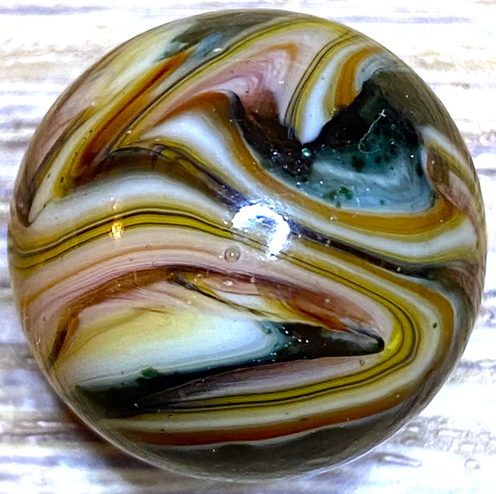 DAS/JABO SUPER DARK BLUE AVENTURINE / OXBLOOD SWIRLED SHOOTER .70″ BOX03/366