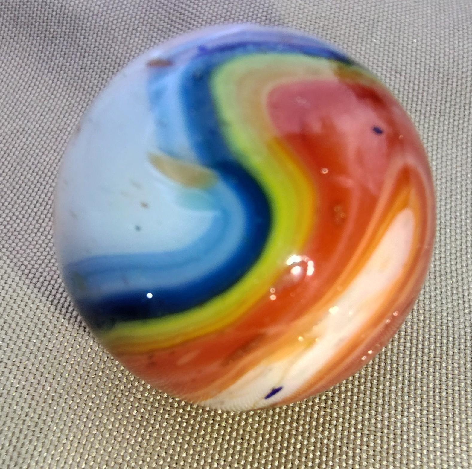 Jabo/DAS Superman Type Marble Indian Run With Gold Lutz Shooter Marble .72