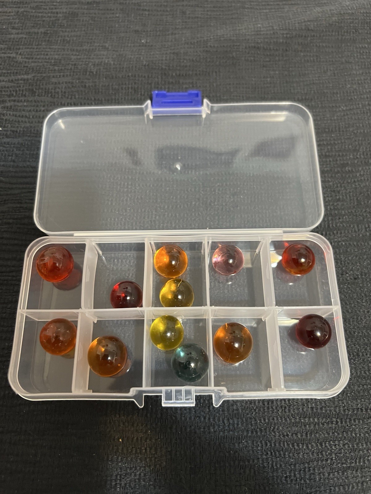 Vintage Marbles Fluorescent Lot Of 12 Clearies