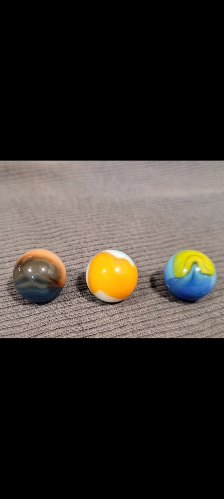 3 Group Vintage Vitro Trilite, Type 4 Tiger Eye, and Excellent V Patch 5/8. Mint