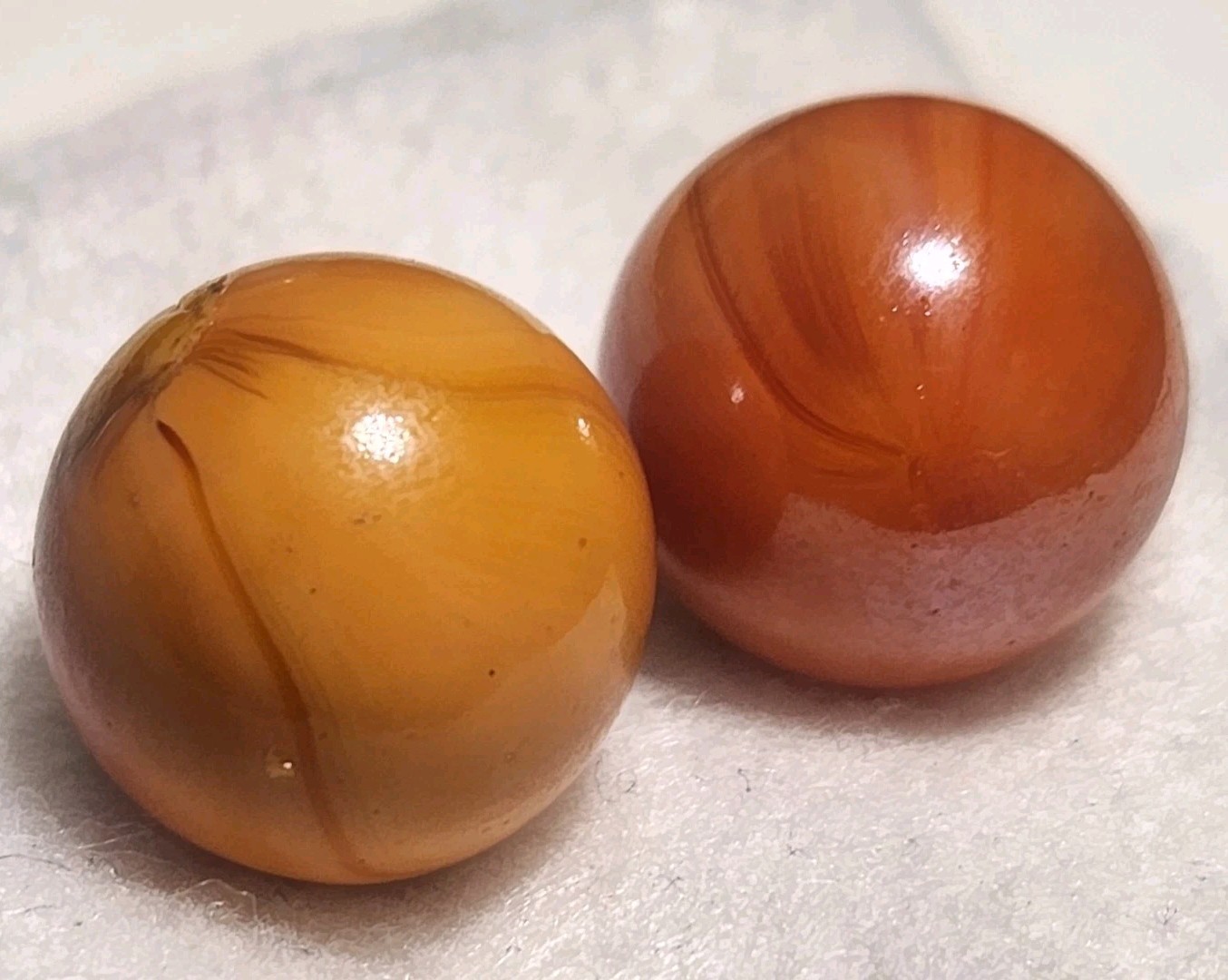 2 – Imported Asian Imperial .60″-.62″ Vintage Marbles