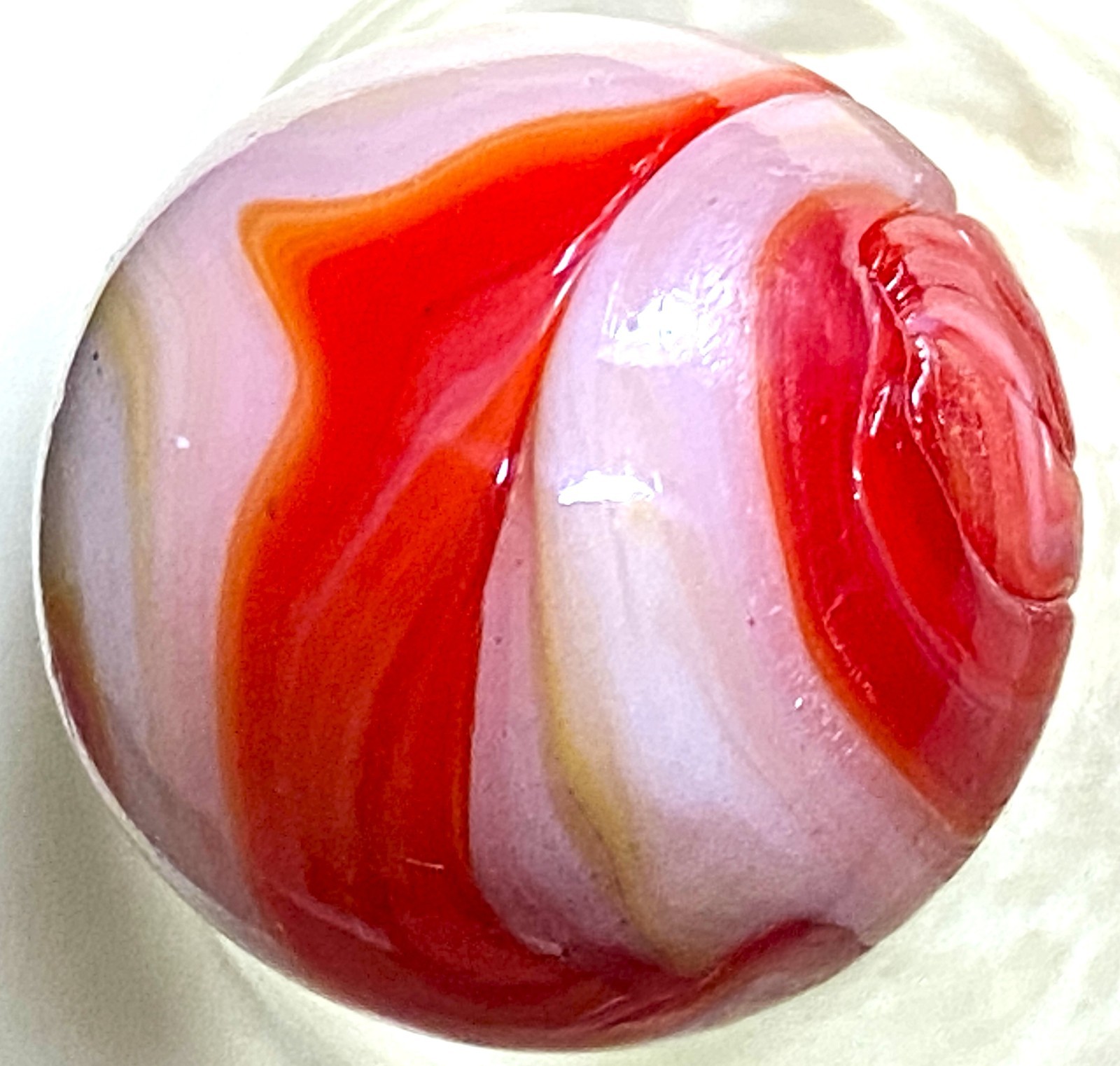 DAS/SAMMY’S/WV/JABO FIREY CANDY CANE FLAMED-OUT SWIRLED SHOOTER .72″ 4B/08