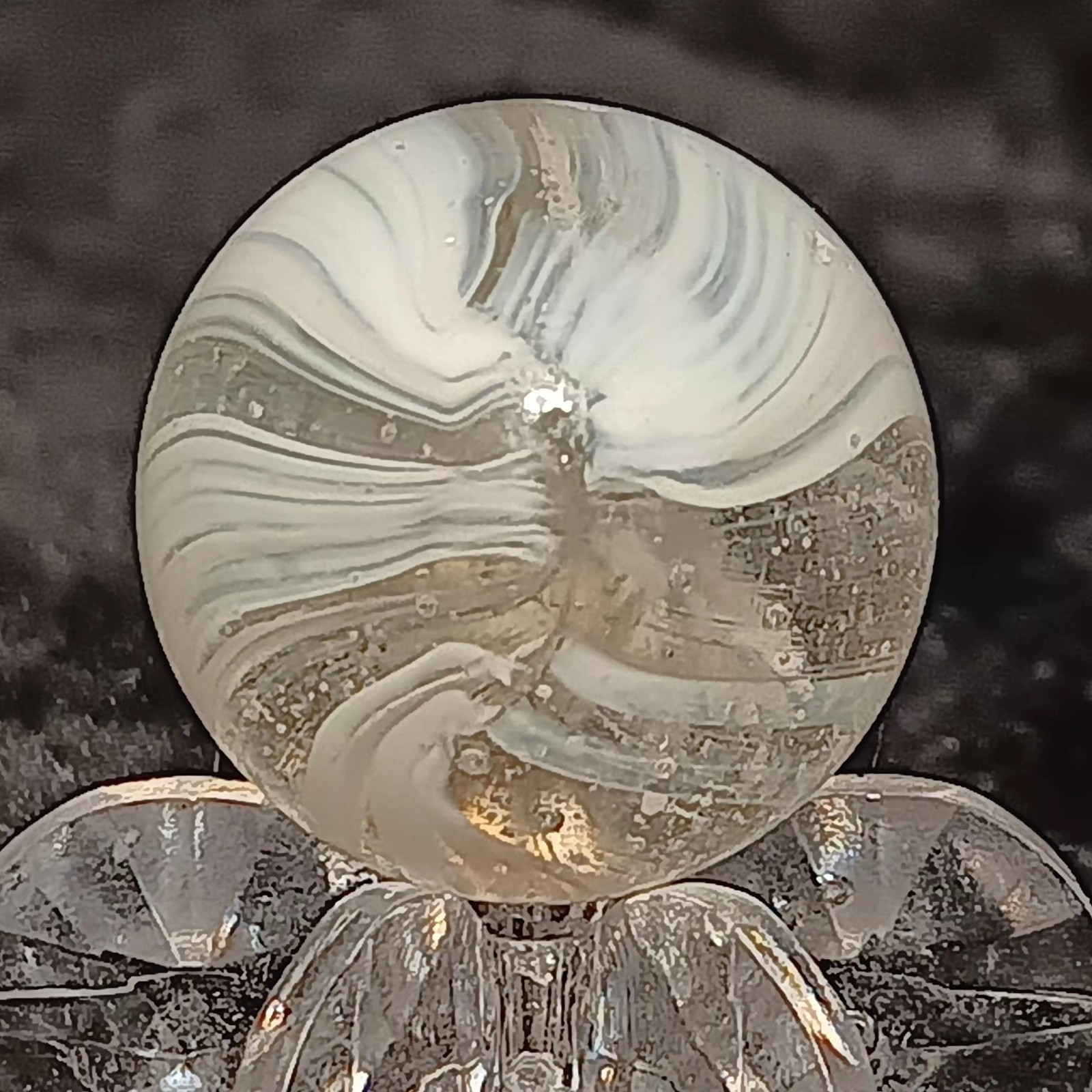 Vintage Master Marble / Master Glass “SUNBURST” Marble. .65″ Mint. Stunning 360°