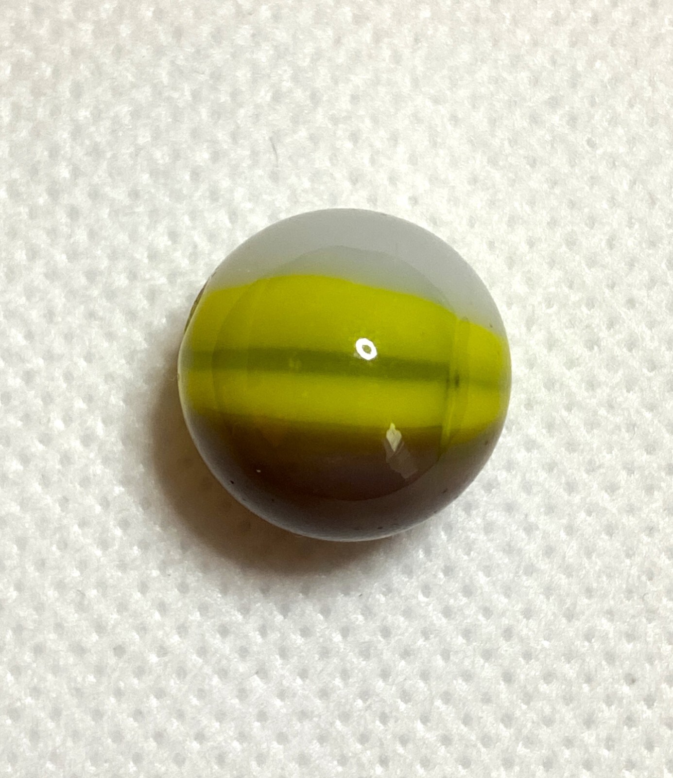 VERY RARE VITRO AGATE TIGER EYE 3 COLOR BANDED WITH CLEAR LINE .60″ NM+/- M198