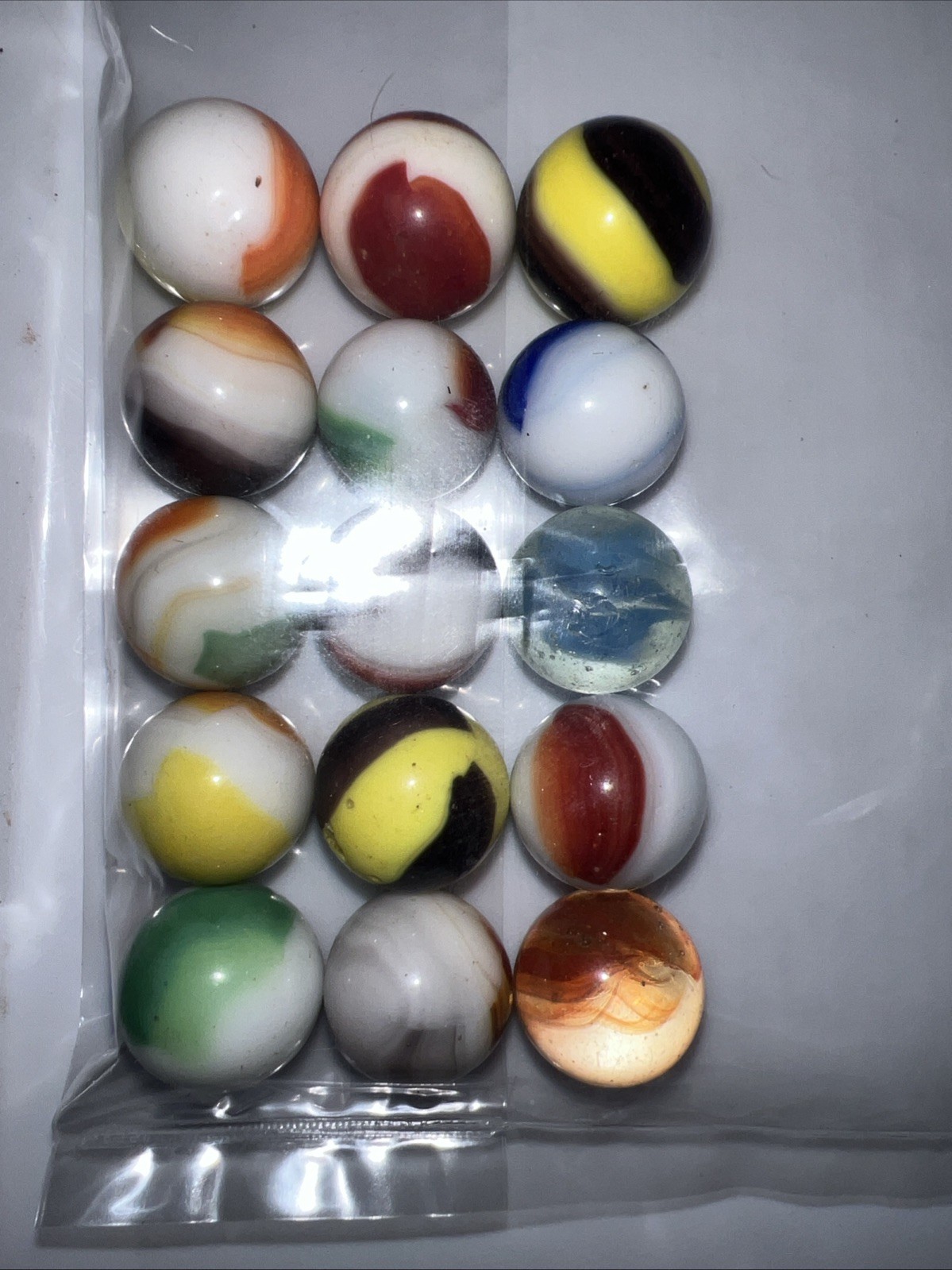 15 Super Nice Old Vintage Marbles, 13.5mm (+r-) M/ NM
