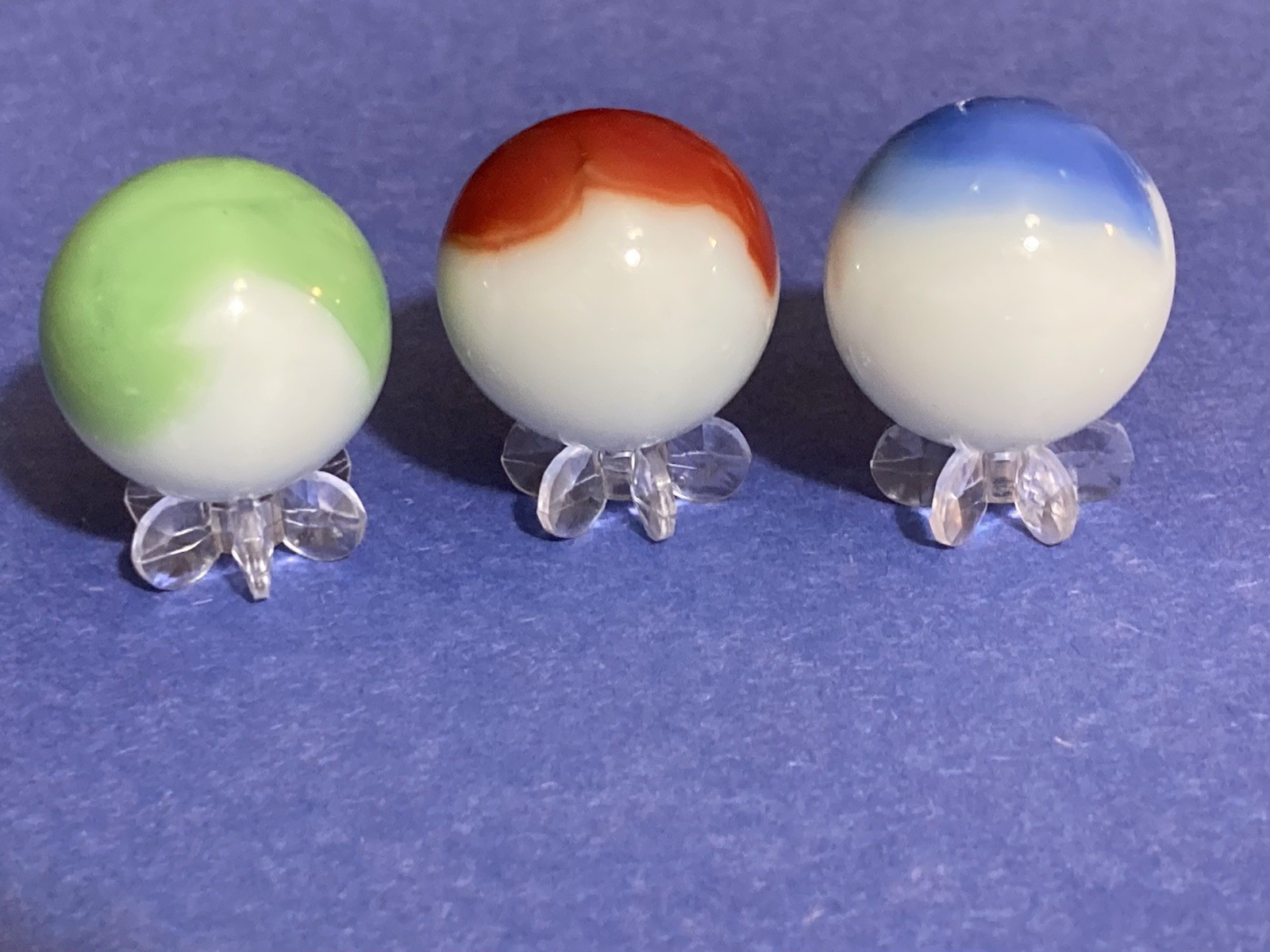 Vitro Agate Akro Agate Marble King (3)pcs Lot .96”-.97”