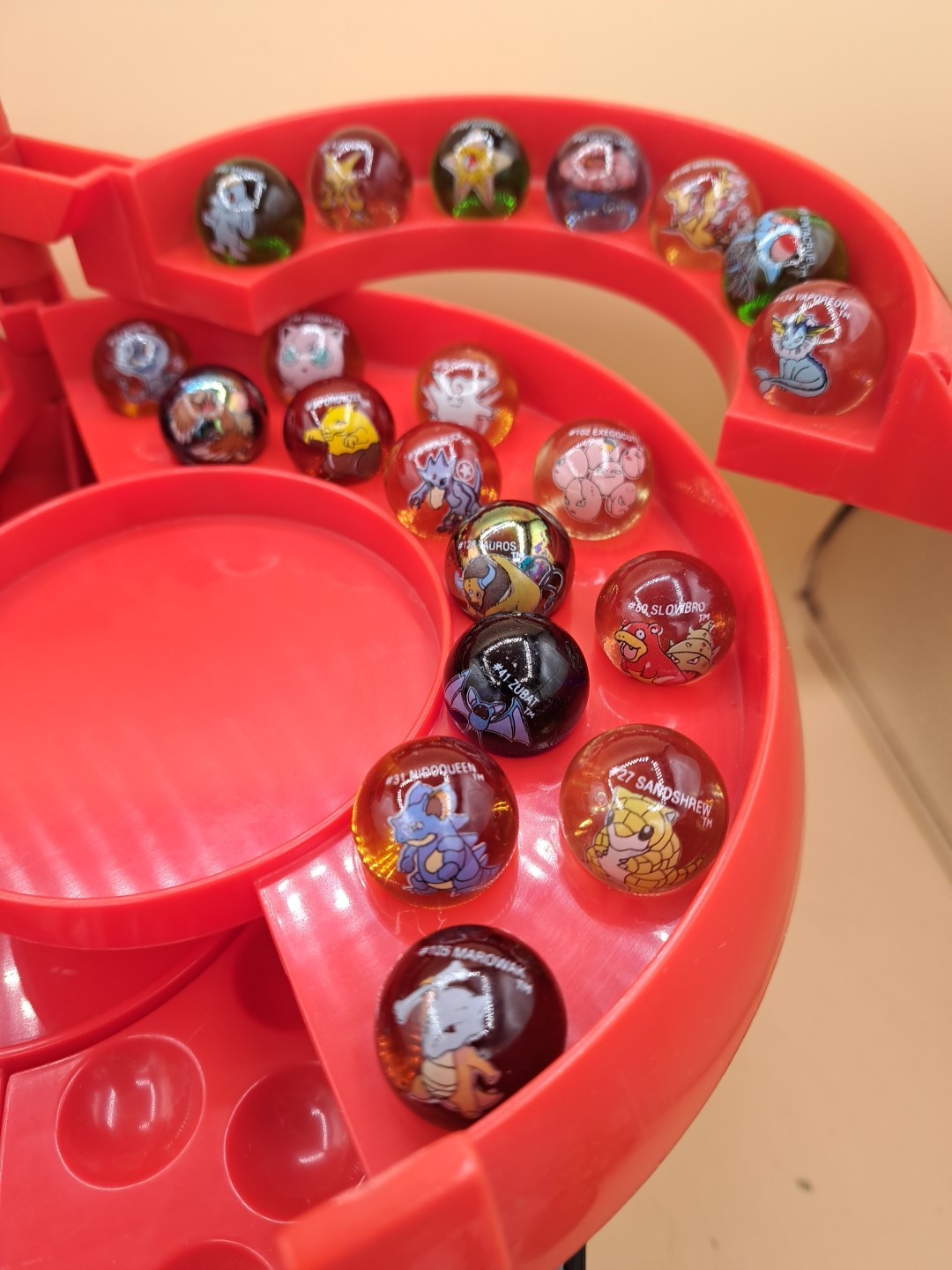Pokémon Glass Marbles Collection with Poké Ball Case and Character Marbles