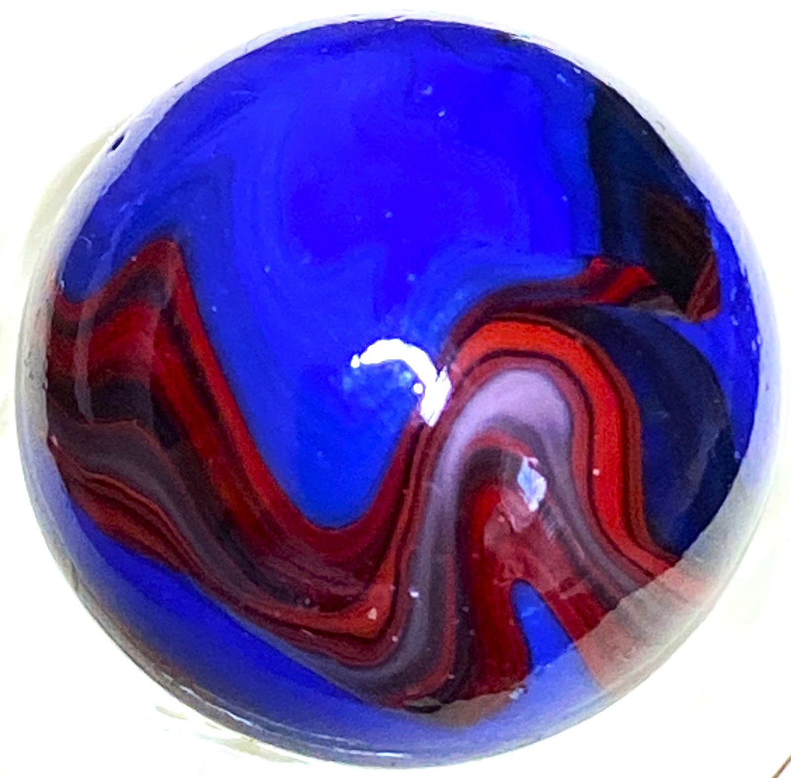 DAS/JABO PSYCHEDELIC LOOKING SPIDERMAN-LOOKING OXBLOOD SWIRLED SHOOTER .76″ M763