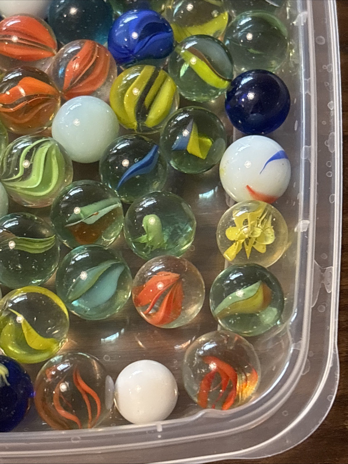 Vintage Glass Marble Lot ~80 Pieces Mixed Swirls Cat’s Eye 600g 🌈🟢