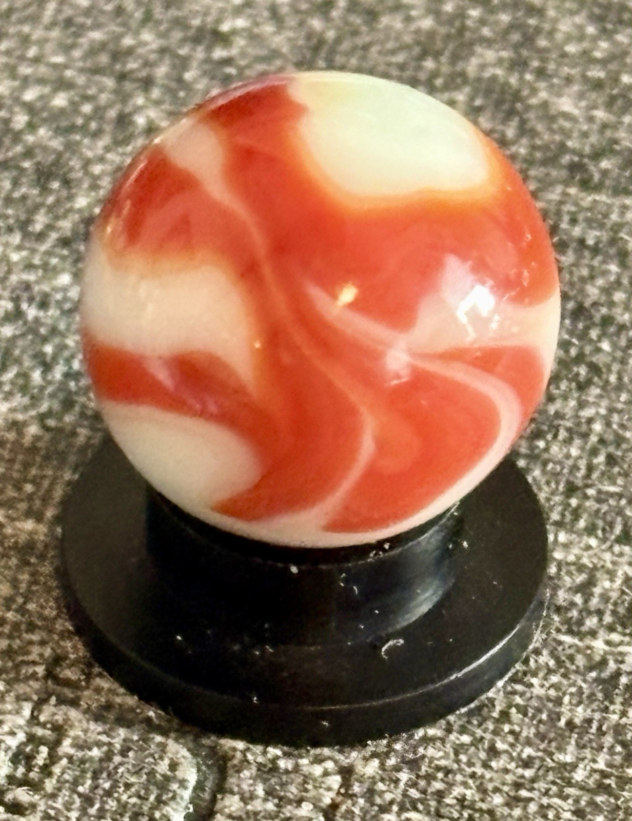 VTG Alley Agate Company Swirl Glass Marble .58” NM